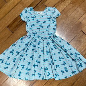Girls dot dot smile palm tree dress